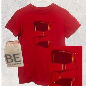 Girls Will Be Awesome Dream Discover Red Short Sleeve Tee T-Shirt size 14